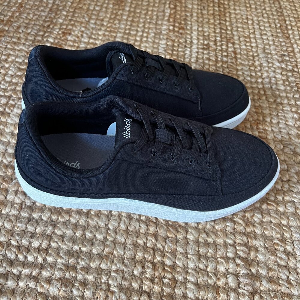 NEW Allbirds Women's Canvas Pacers Shoes - Natural Black with Blizzard Sole